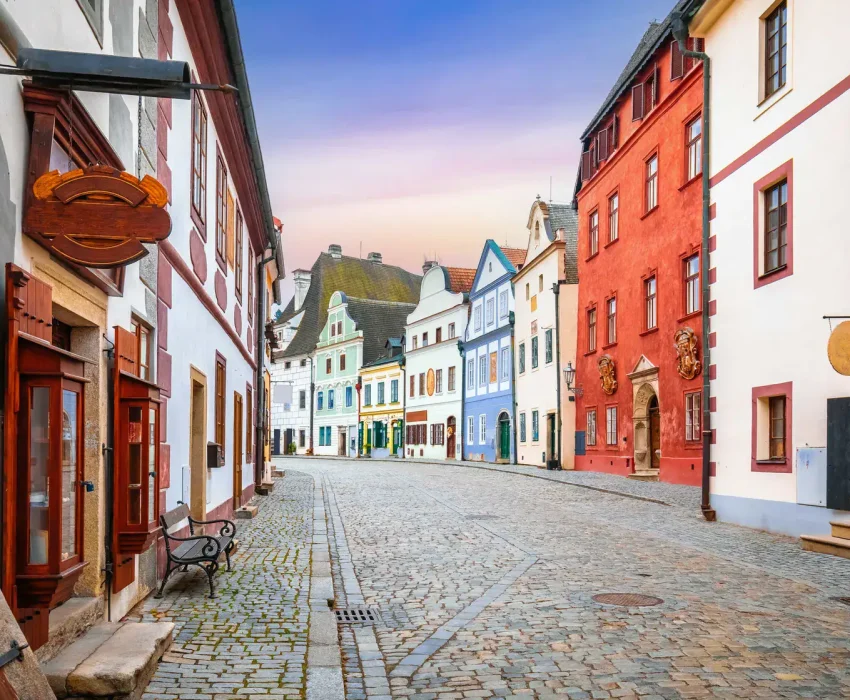 Strolling through the colorful streets of the old town