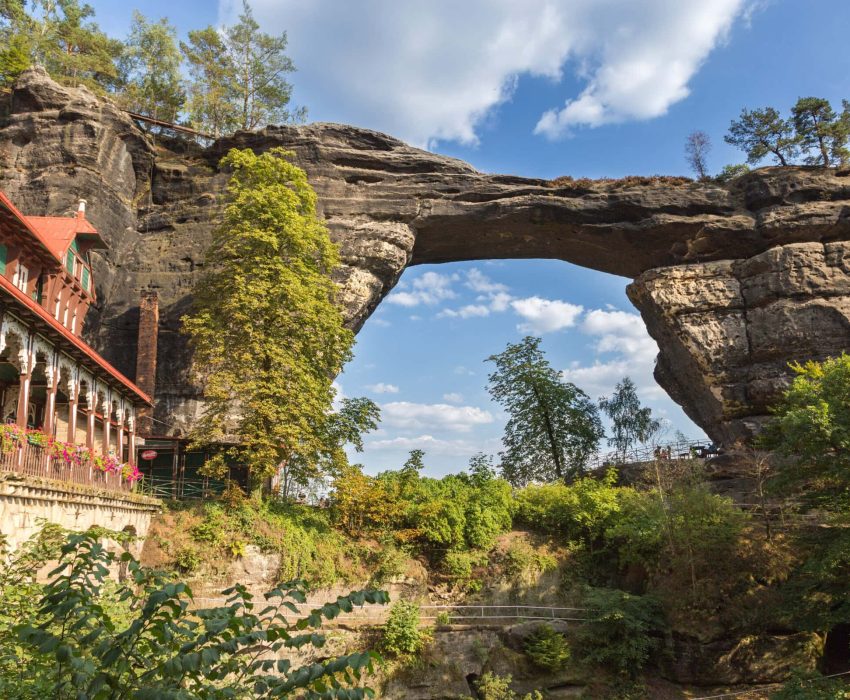 Pravčická Gate sandstone arch in Bohemian Switzerland